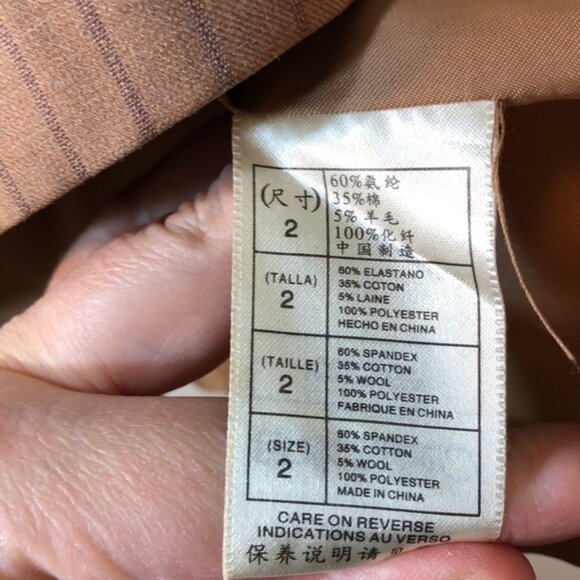 Size 2 Max Studio brown striped pleated mini skirt - Picture 7 of 7